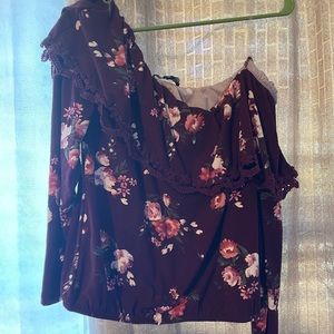 Long Sleeve Off Shoulder Shirt